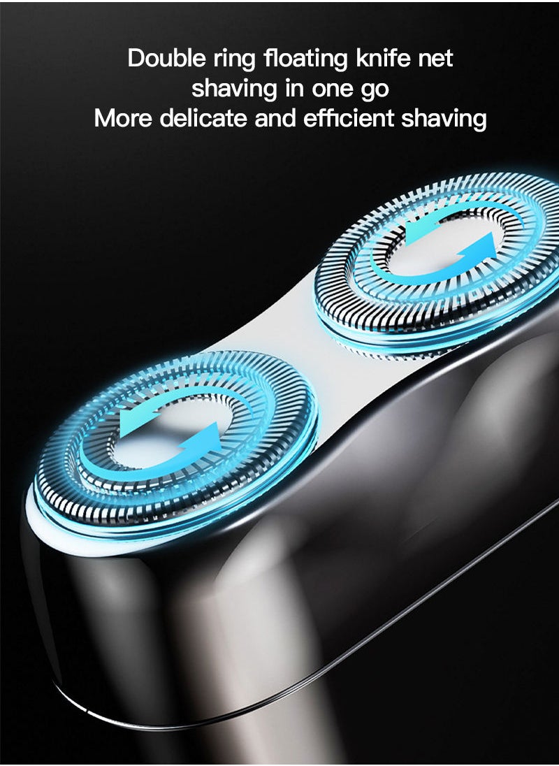 Sharpdo Double Head Mini Electric Shaver,Full Body Waterproof Men's Shaver,Waterproof Portable USB Men's Shaver,Washable Face Cordless Shavers  - Image 3