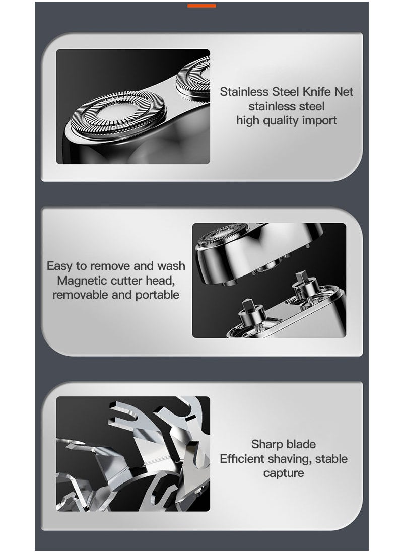 Sharpdo Double Head Mini Electric Shaver,Full Body Waterproof Men's Shaver,Waterproof Portable USB Men's Shaver,Washable Face Cordless Shavers  - Image 4