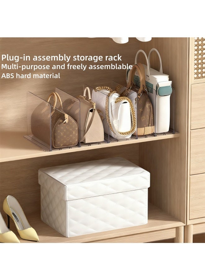 Adjustable Transparent Acrylic Handbag Organizer, Freely Assembled Closet Divider Rack, Multifunctional Space-Saving Storage for Wardrobe, Kitchen, Books & Office - Image 3