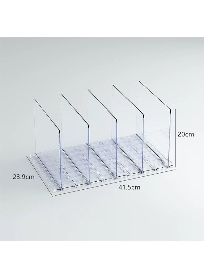 Adjustable Transparent Acrylic Handbag Organizer, Freely Assembled Closet Divider Rack, Multifunctional Space-Saving Storage for Wardrobe, Kitchen, Books & Office - Image 2