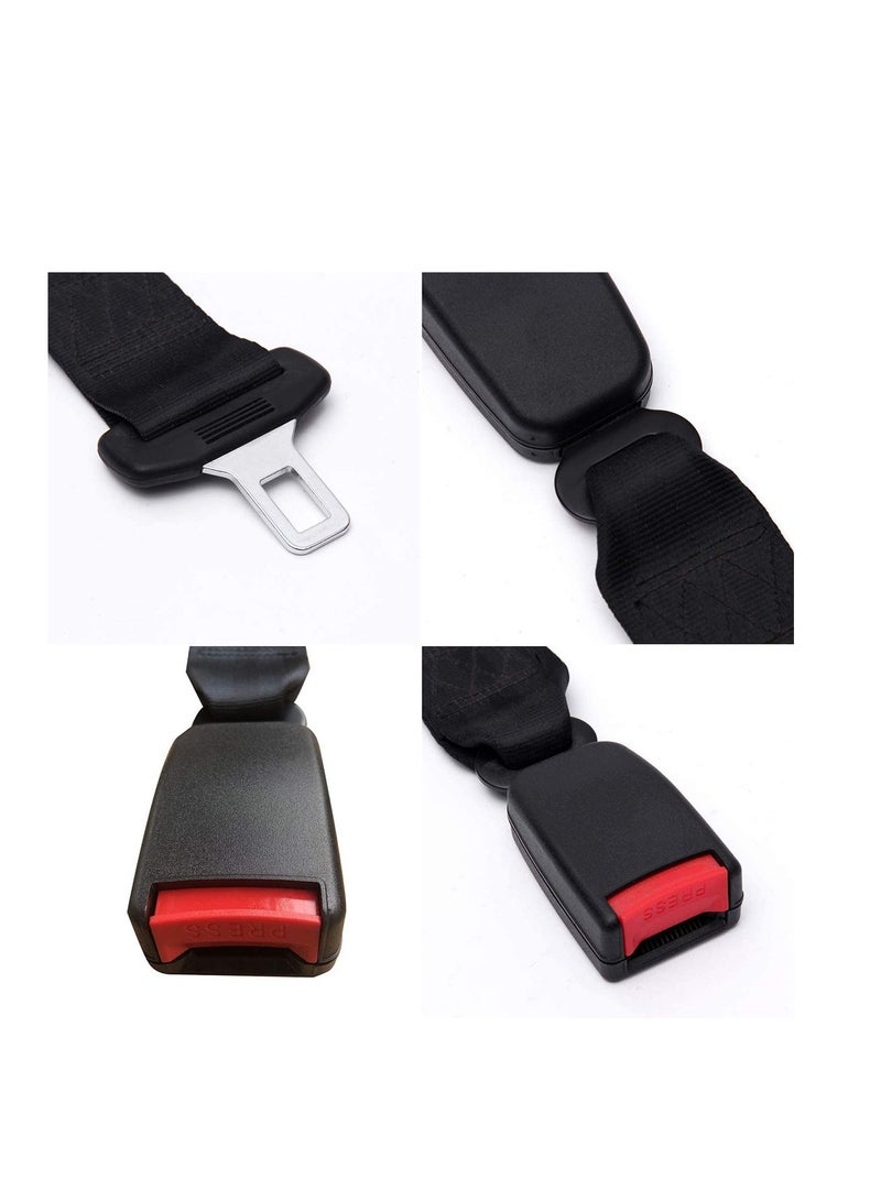 Excefore Seat Belt Extender & Seat Belt Tensioner, Pregnant Woman Car Belt Car Extension 2 PCS, Buckles Extender, 7/8" Metal Tongue Universal, Extension Socket Connecter  - Image 2