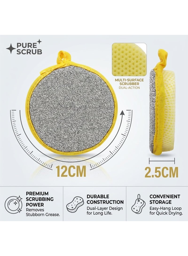 Premium Dual-Sided Scouring Sponges for Kitchen - Heavy Duty (Pack of 10) - Image 3