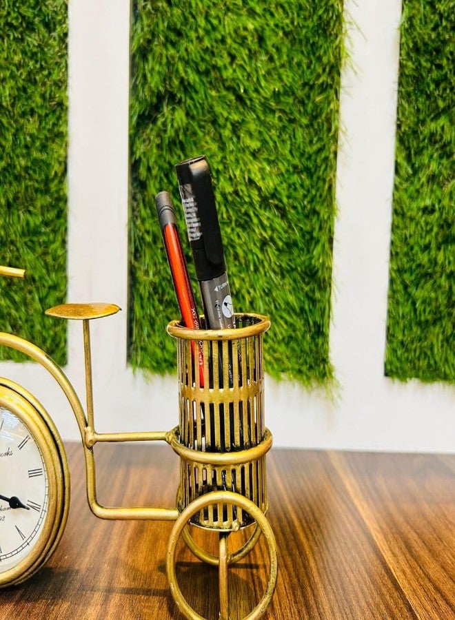 PEDEX - Antique Style Metal Decorative Cycle with Clock Modern Multipurpose Wall Decor Showpiece for Home, Office Decor - Image 2