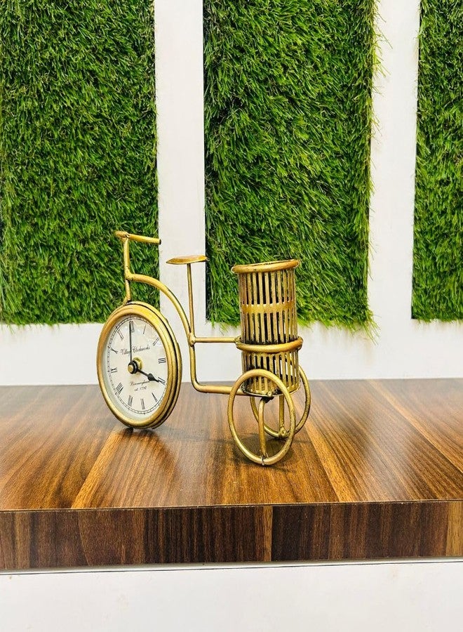PEDEX - Antique Style Metal Decorative Cycle with Clock Modern Multipurpose Wall Decor Showpiece for Home, Office Decor - Image 4