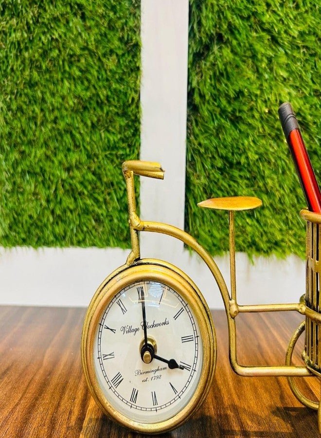 PEDEX - Antique Style Metal Decorative Cycle with Clock Modern Multipurpose Wall Decor Showpiece for Home, Office Decor - Image 5