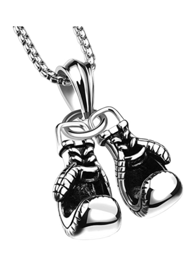 اليشمك Punk Stainless Steel Boxing Gloves Chain Pendant Necklace - Image 1