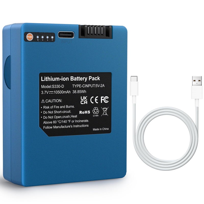 ADDPOWER Security Rechargeable Battery for S330 Video Smart Lock 3-in-1 and Smart Drop, 10500mAh Batteries Compatible with eufy Battery Replacement, with Intelligent Indicator Lights - Image 1