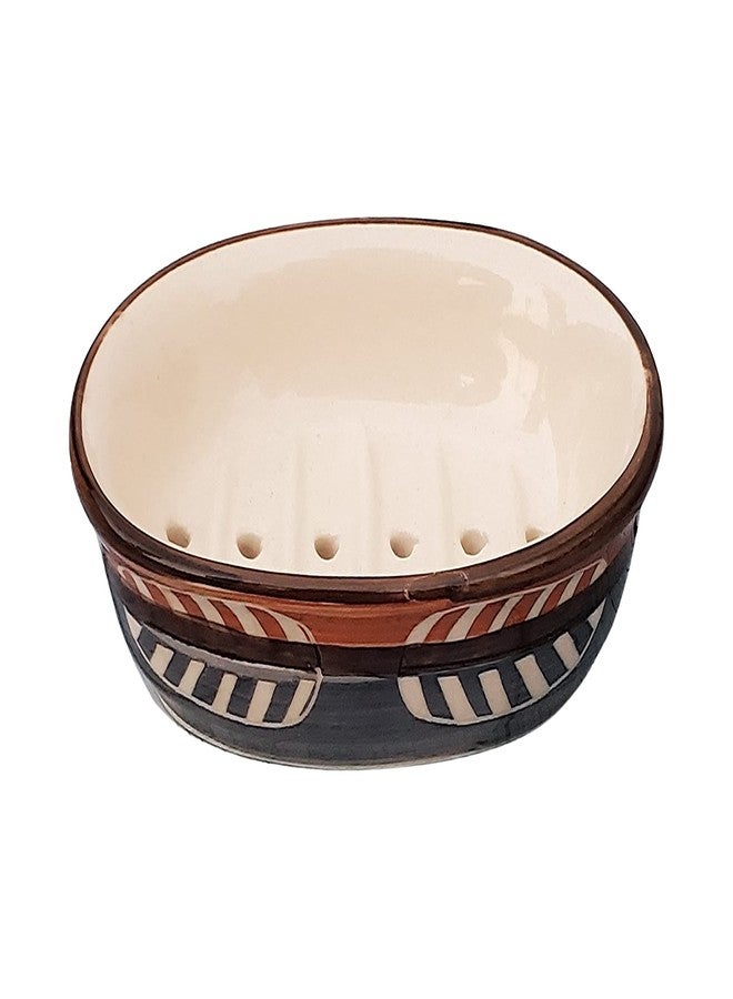 Pure Source India Ceramic Soap Dish, 1 Piece, Multicolor - Image 1