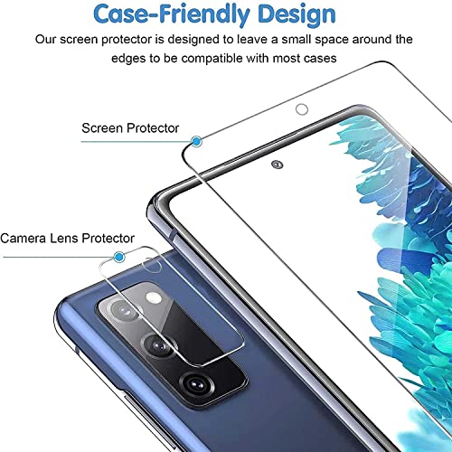 Arshek Galaxy S20 FE Screen Protector and Camera Protector, [3 Screen Protectors+3 Camera Protectors][Support Fingerprint] Tempered Glass Screen Protector for Samsung Galaxy S20 FE 5G/4G - Image 5