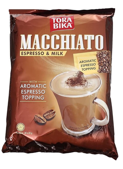 TORA BIKA MACCHIATO Espresso & Milk With Armatic Espresso Topping 20*25g