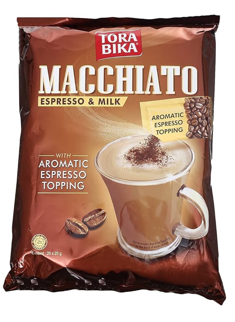 TORA BIKA - TORA BIKA MACCHIATO Espresso & Milk With Armatic Espresso Topping 20*25g - Image 1