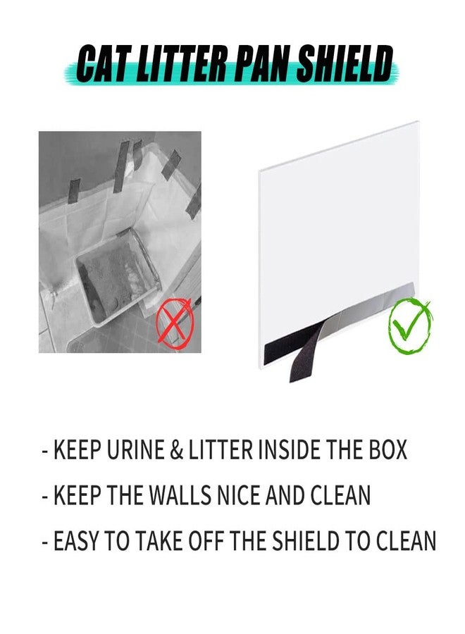 Oncpcare 6 Pack Cat Litter Box Pee Shields, High Side Open Top Kitty Pan Shield - Keep Litter in The Pan, (Box Not Included) - Image 3