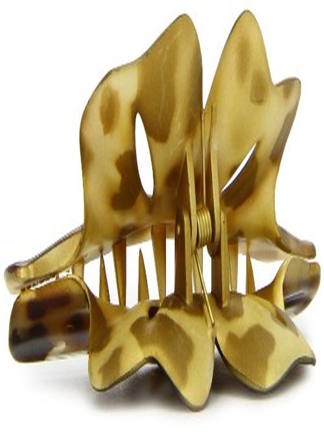 Caravan Maxi Flair Bow In A Hair Claw Painted By Hand In Gold Betty Fashion Color - Image 2