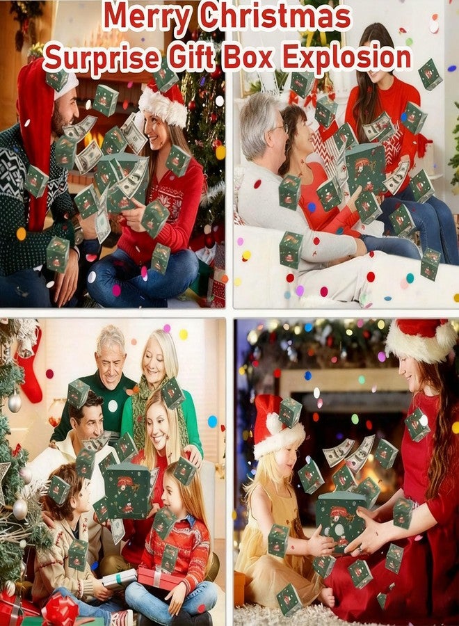 BOVVSKY 16PCS Surprise Gift Box Explosion for Money, Merry Christmas Surprise Gift Box Explosion for Money, Christmas Cash Luxury Folding Pop-Up SurpriseBox (Green - Image 4