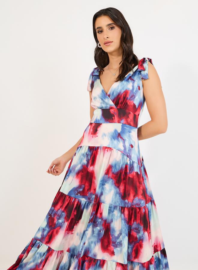 Styli Watercolor Tiered Dress  - Image 4