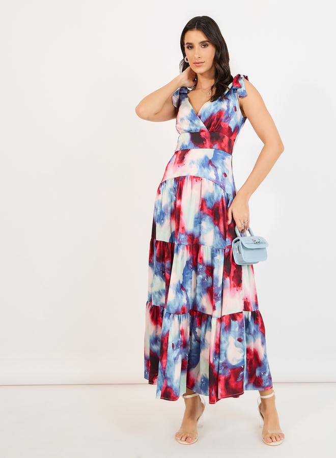 Styli Watercolor Tiered Dress  - Image 1