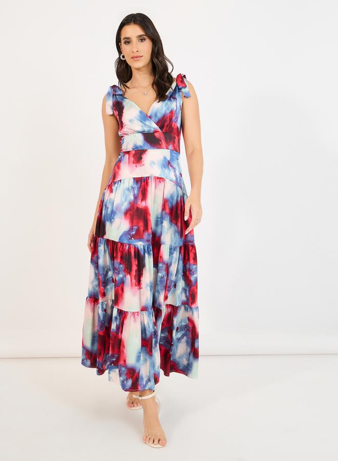 Styli Watercolor Tiered Dress  - Image 3