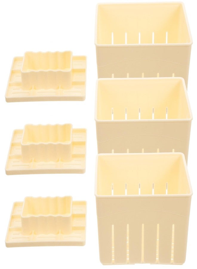 ياردوي قالب ضغط التوفو من ياردوي، 3 قطع، قالب ضغط بلاستيكي لصنع التوفو والجبن منزليًا، مجموعة أدوات مطبخ لصنع التوفو - Image 1