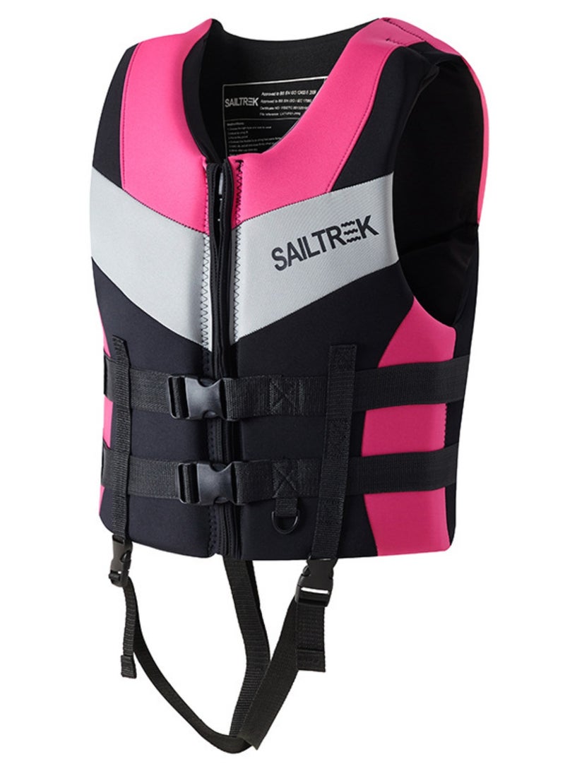 سالتويك سترة سباحة - سترة نجاة من النيوبرين، سترة سباحة مساعدة على الطفو مع حزام أمان قابل للتعديل للغطس والسباحة والتجديف بالكاياك والرياضات المائية، سترة أمان للبالغين - Image 1