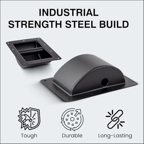 PENN ELCOM Recessed Steel Bar Speaker Cabinet Handle (22 * 16.2 * 22) High-Strength - Precision Drill Holes - Ideal for Upgrading or Replacing Damaged Handles on Large Boxes | Black - Image 5