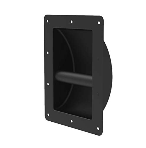 PENN ELCOM Recessed Steel Bar Speaker Cabinet Handle (22 * 16.2 * 22) High-Strength - Precision Drill Holes - Ideal for Upgrading or Replacing Damaged Handles on Large Boxes | Black - Image 1