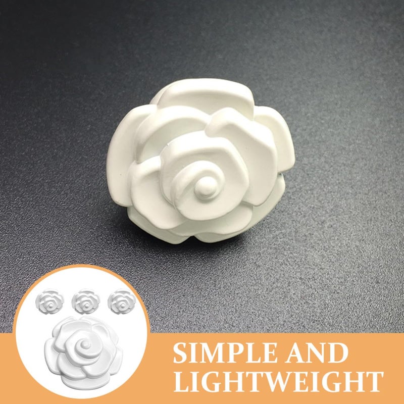 Zinc Alloy Cabinet Knobs Rose Shaped Drawer Pulls 35x25mm 4Pcs - Image 5