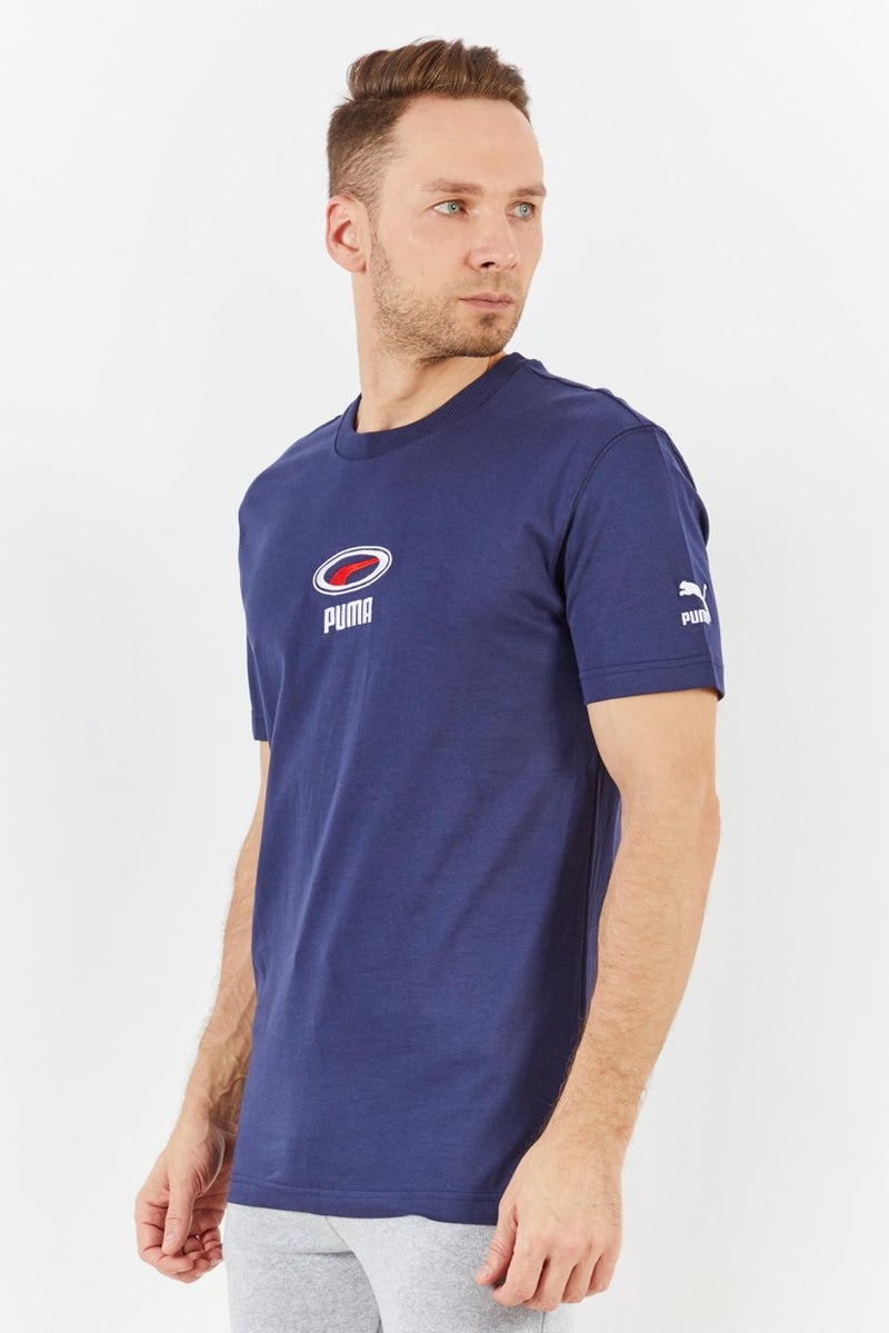 PUMA Men Regular Fit Short Sleeve Training T-shirt, Navy - Image 3