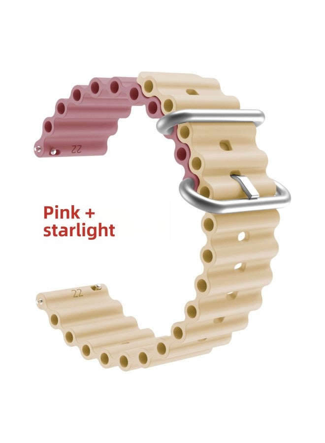 Suitable For Huawei GT/GT2/GT3 Apple Ocean Strap Silicone Luminous Strap 12/16/18/20/22 Millio 