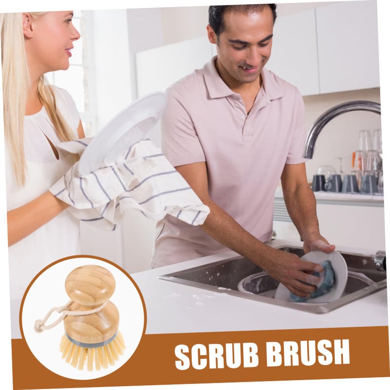 Multipurpose Kitchen Scrub Brush for Dish Cleaning Long Handle Scraper Tool - Image 4