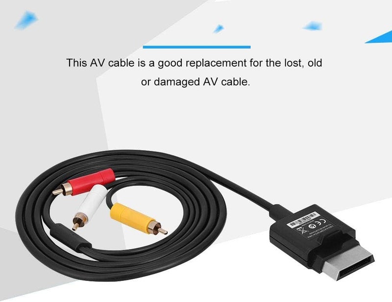 ZERONE TV AV Cable Wire, 1.8M Component ABS Cord AV Cable Audio Video Cord for 360 Slim Replacement - Image 4