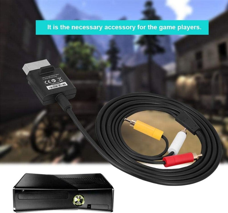 ZERONE TV AV Cable Wire, 1.8M Component ABS Cord AV Cable Audio Video Cord for 360 Slim Replacement - Image 5