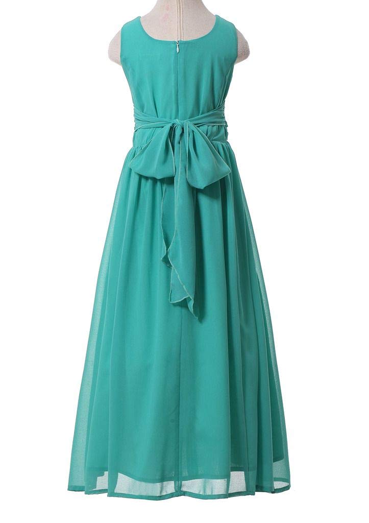 Happy Rose Flower Girl's Dress Party Dresses Juniors Long Bridesmaid Dress Turquoise 16 - Image 5