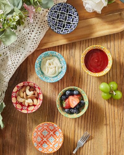 Metahom Ceramic Dipping Bowls, 3.5 inch Small Bowls for Dipping, 4oz Mini Bowl for Soy Sauce, Condiments, Side Dishes, Charcuterie Boards, Set of 6 - Image 4