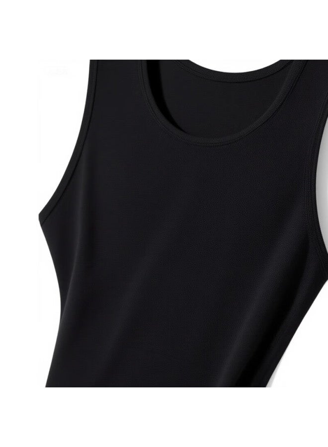 Yiershuang Men's Ribbed Undershirt, Pure Cotton Athletic Base Layer