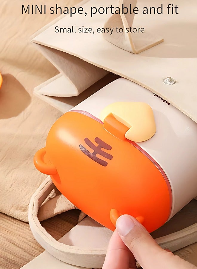 Twisoo Baby Formula Milk Powder Dispenser with Scoop, Airtight, BPA-Free, Spill-Proof, Stackable Snack Storage, Orange - Image 5