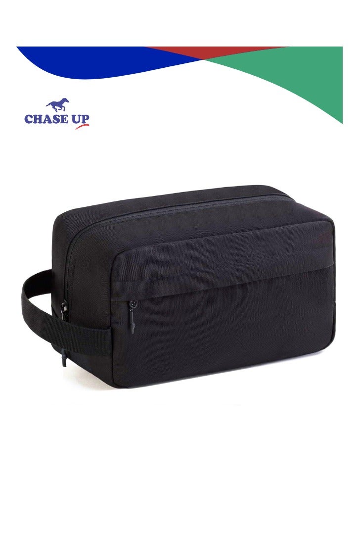Chase Up Toiletry Bag Hanging Dopp Kit for Men Water Resistant Shaving Bag with Large Capacity for Travel - Black - Image 1