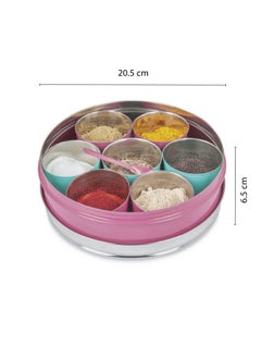 Elan Elan SPICE BOX, 7 compartments, Stainless Steel (Rubine Pink)  - Image 5