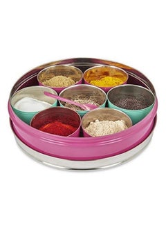 Elan Elan SPICE BOX, 7 compartments, Stainless Steel (Rubine Pink)  - Image 1