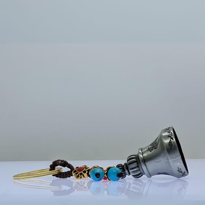 FowWelt Guardian Bell KeyChain Tibetan Key Chain Good Luck Key Chain (Bell G) - Image 2