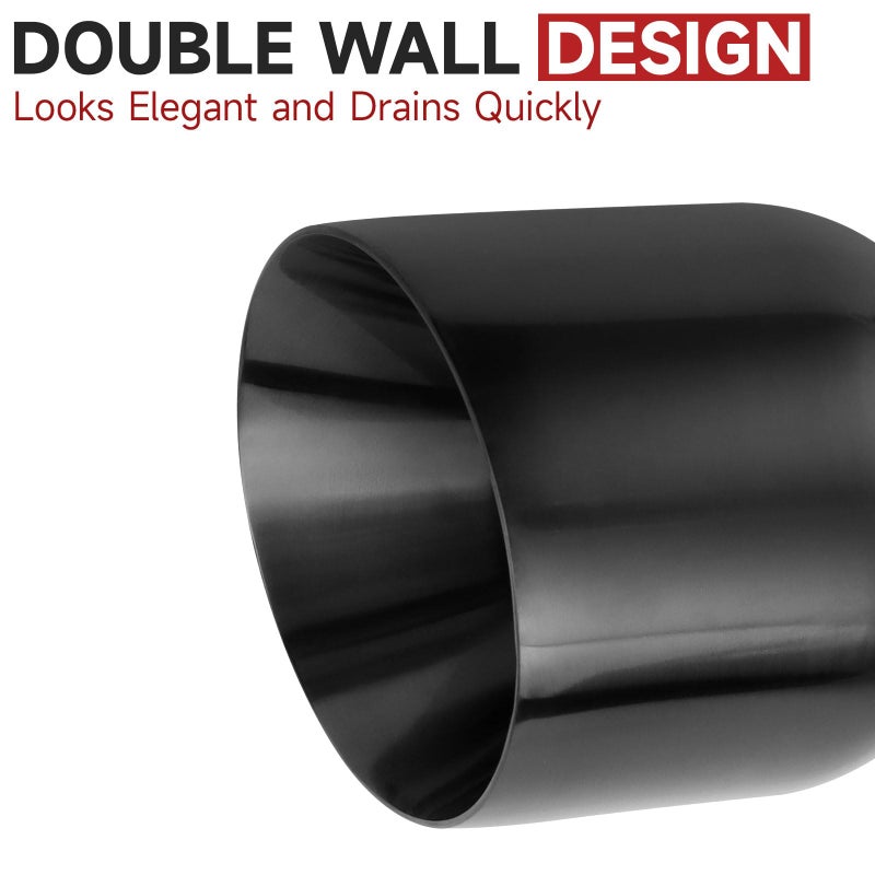 A-KARCK Exhaust Tips Black 2.5" Inlet, Muffler Tip with Never Fading and Peeling Coating, 2.5" Inlet 4" Outlet 5" Long - Image 4