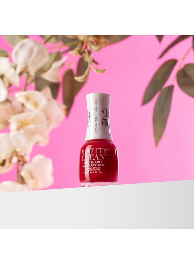 Entity Clean Breathable Nail Lacquer - Red-y For Anything 15ml - Image 3