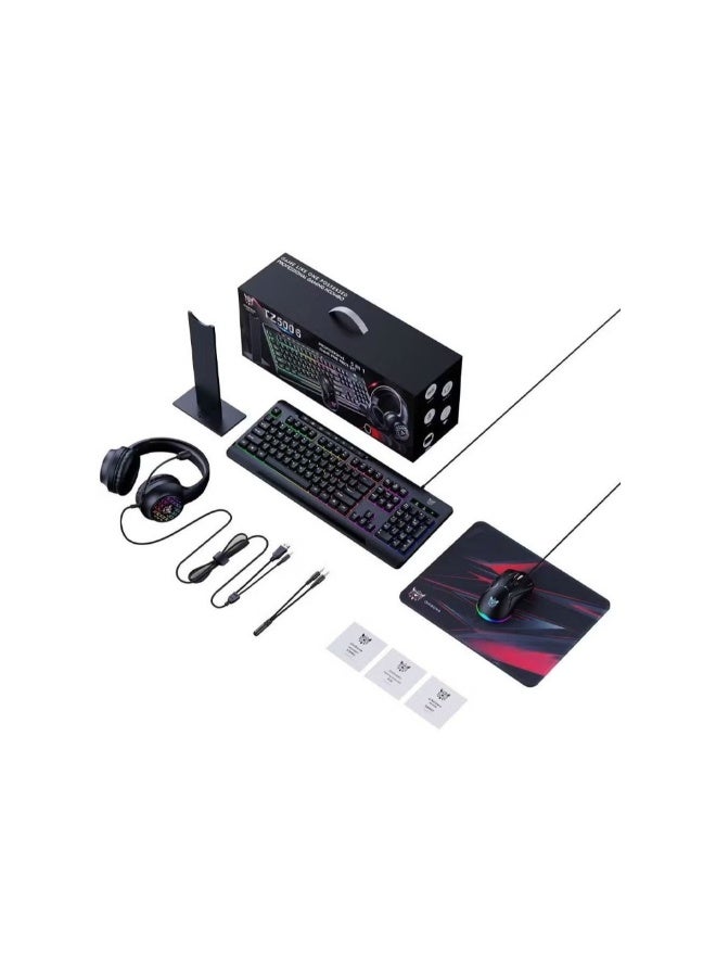 ONIKUMA TZ5006 5 in 1 Combo Gaming Set with Keyboard Mouse Headset Stand and Mousepad - Image 4