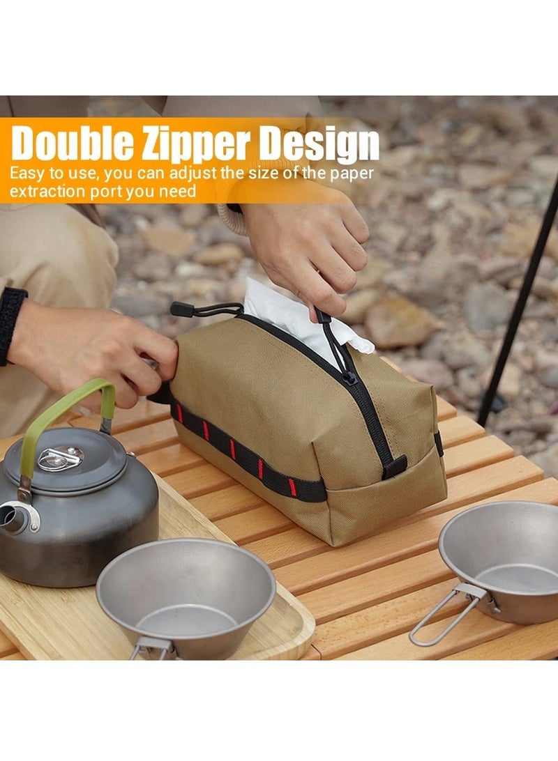 SOLARAE Tactical Hanging Tissue Holder, Oxford Cloth Tissue Box Dispenser for Out Camping - Image 5