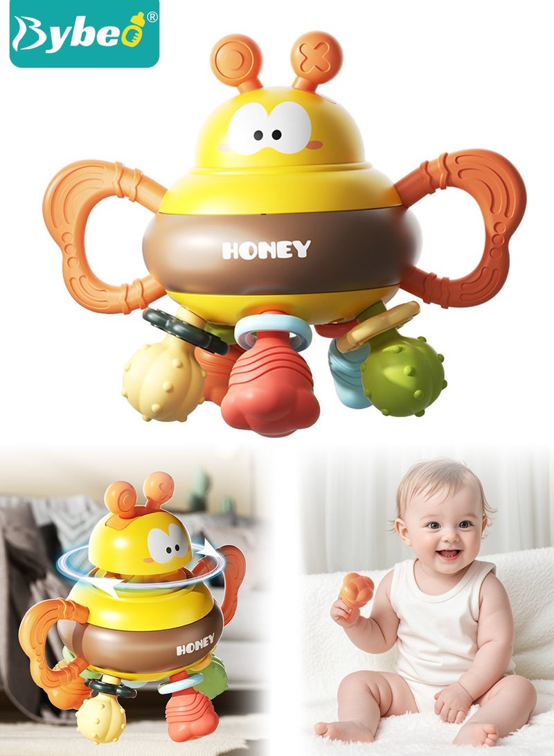 بيبو ألعاب تسنين الأطفال، ألعاب خشخيشة للأطفال، ألعاب مونتيسوري الحسية للأطفال الذكور والإناث، عضاضة عسل النحل اللطيفة، ألعاب تعليمية تنموية وألعاب مضغ للأعمار من 0 إلى 3 سنوات - Image 1