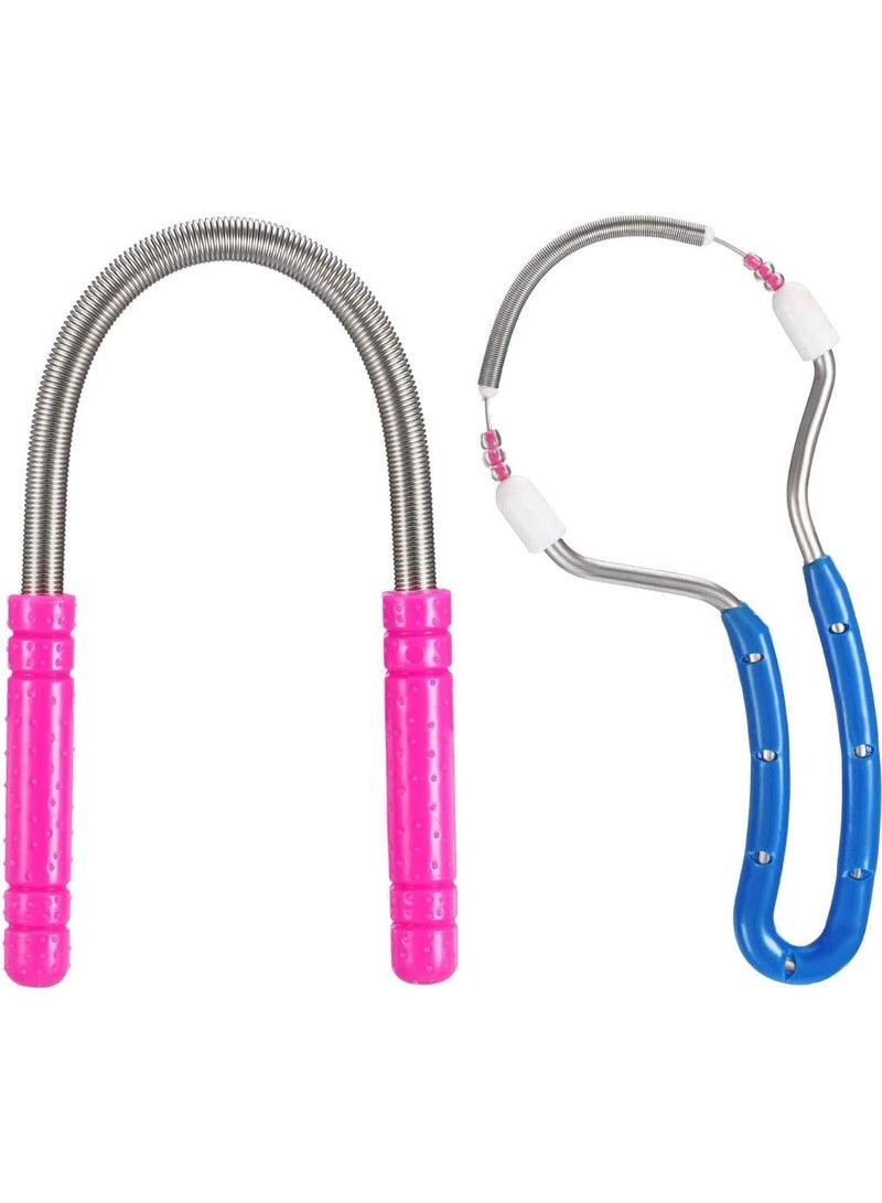 ChicAbode Manual epilator, spring facial epilator manual epilator Spring face curler threading epilator tool suitable for Facial hair removal products (2 pieces) - Image 1