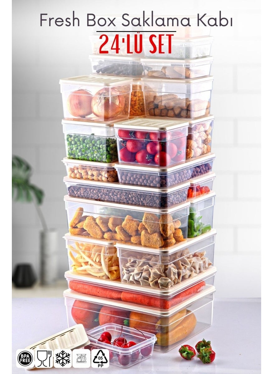 Nandy Home 24 Piece Set Freshbox Microwave and Freezer Suitable Storage Container 
