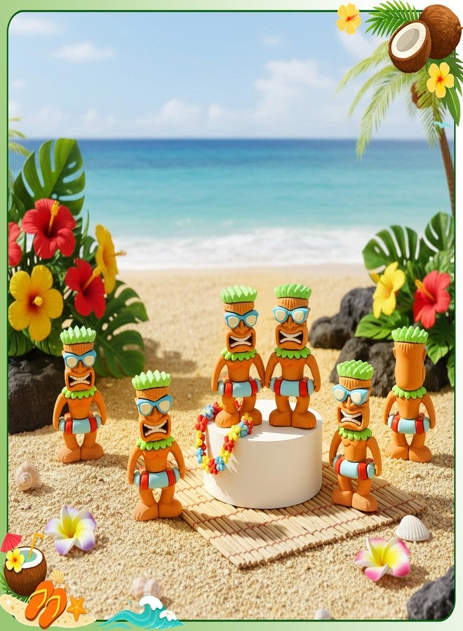 Qunclay 50 Pcs Mini Tiki Statue Figurines Hawaiian Tiki Bar Party Decorations 1.69 Inch Summer Figurines Table Centerpieces for Hawaii Luau Aloha Party Gifts - Image 2