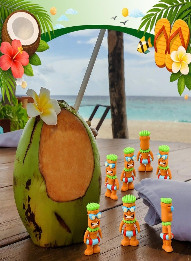 Qunclay 50 Pcs Mini Tiki Statue Figurines Hawaiian Tiki Bar Party Decorations 1.69 Inch Summer Figurines Table Centerpieces for Hawaii Luau Aloha Party Gifts - Image 5