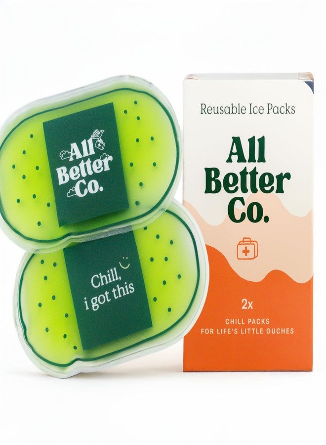 All Better Co. Soft Reusable Ice Packs Cold Compress Pads for Kids & Adults – Pain Relief Ice Gel Packs for Injuries, Boo Boos, Growing Pains, Knee, Back, Flexible, Freezable & Gentle on Skin - Set of 2 - Image 1
