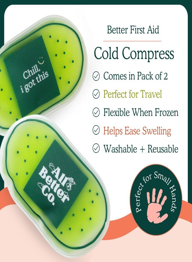 All Better Co. Soft Reusable Ice Packs Cold Compress Pads for Kids & Adults – Pain Relief Ice Gel Packs for Injuries, Boo Boos, Growing Pains, Knee, Back, Flexible, Freezable & Gentle on Skin - Set of 2 - Image 2